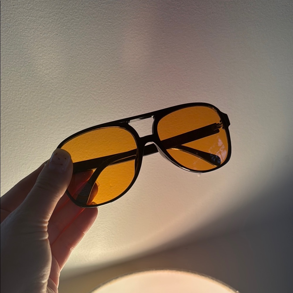 Stylish Black and Orange Sunglasses